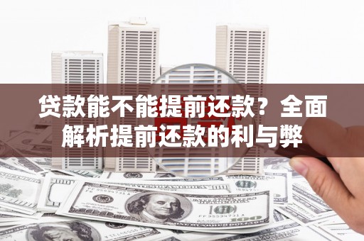 柳林贷款能不能提前还款？全面解析提前还款的利与弊