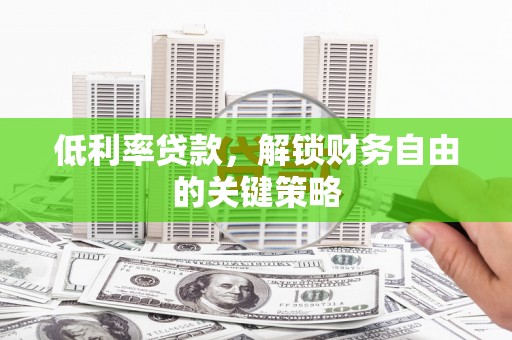 柳林低利率贷款，解锁财务自由的关键策略