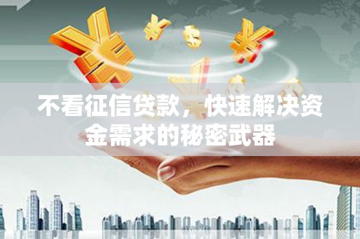 柳林不看征信贷款，快速解决资金需求的秘密武器