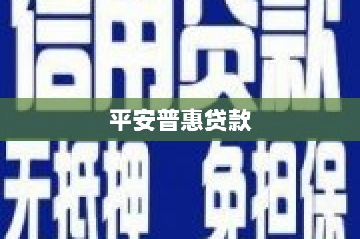 柳林平安普惠贷款