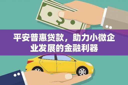柳林平安普惠贷款，助力小微企业发展的金融利器