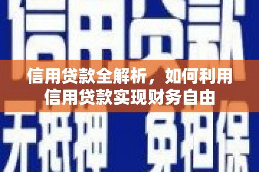 柳林信用贷款全解析，如何利用信用贷款实现财务自由